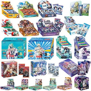 Novi Genshin Impact Cards Anime TCG Game Collection Pack Booster Box Rijetke SSR društvene igračke za obitelj, dar djeci