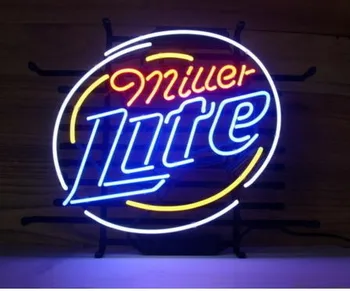 Proizveden na red neon light firma za Miller Lite Čaša za pivo bara