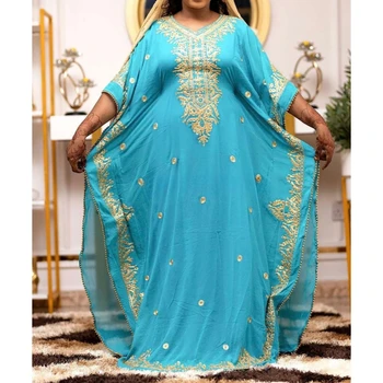 Tirkizno trendy ženske iz Maroka, Dubai, haljina Фараша-абайя, vrlo je neobično i egzotično seksi haljina