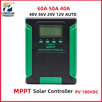 MPPT Kontrolera Punjenja Solarnih Akumulatora 40A 50A 60A 180VDC PV Panel Regulator Punjač Za 12 24 36 48 U Olovo-Kiselina Litij Baterija
