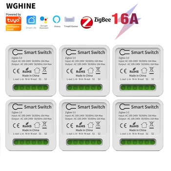 Tuya Zigbee WiFi Smart Switch Prekidač 16A Sync Daljinski Upravljač Za Pametne Kuće Kompatibilan Sa Alexa Google Home Alice Smart Lif