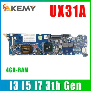 Matična ploča UX31A Za ASUS Zenbook UX31A2 Matična ploča laptopa I3 I5 I7-u (3. generacije, 4 GB ram-a Glavni odbor Laptop REV: 4.1