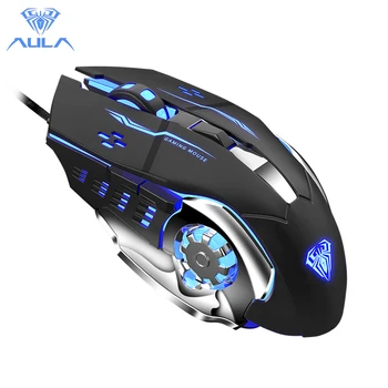 Profesionalni gaming miš AULA S20 s podesivom rezolucijom od 2400 dpi, žična, USB, ergonomski optički led miš s pozadinskim osvjetljenjem