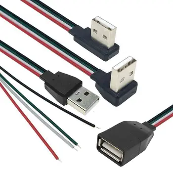 15cm Netzteil Kabel 4 Pin USB 2,0 EINE Weiblich männlich 4 pin draht Jack Ladegerät ladekabel Verlängerung stecker DIY 5V linie