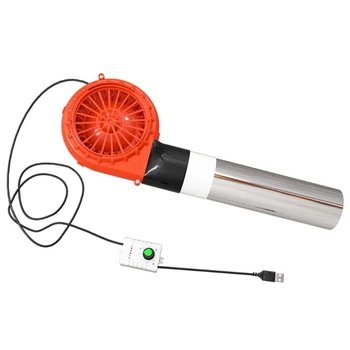 Ventilator za roštilj s napajanjem preko USB-a, ugljeni ventilator, električni starter ventilatora za kampiranje na ugljen, kabel adapter 5V 1A u paketu