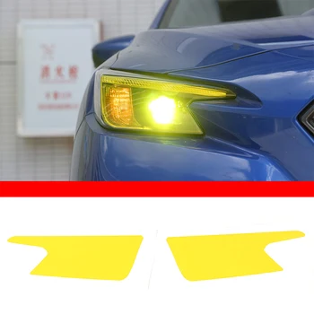 2 predmeta za Subaru WRX 2021-2023 PVC žuta naljepnica za zaštitu svjetla PVC naljepnica s cvjetnim uzorkom naljepnica za modifikaciju automobila eksterijera