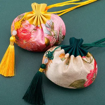funkcija dječje torba za kosu Lanugo, torba za spremanje nakita s cvjetnim uzorkom, tkanina džep Han, torba u kineskom stilu, vrećica za nošenje