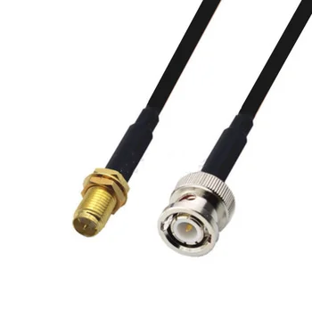 LMR240 50-4 koaksijalni Kabel RF Kabel RP-SMA Ženski na BNC Штекерному priključak LMR-240 S niskim gubicima Koaksijalni kabel s žicu u obliku pletenice