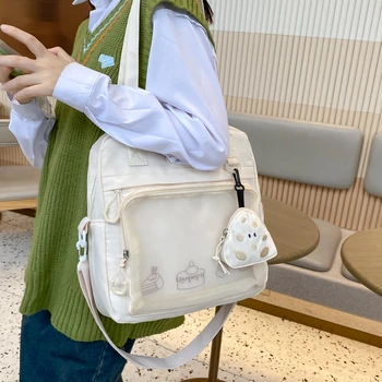 2023 Холщовые torbe preko ramena Student torba-instant messenger je Nova vodootporna školska torba velikog kapaciteta s novčanikom za žene