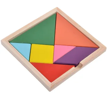 Dječje igračke, puzzle za rano obrazovanje - Praktični intelektualno peglanje-zagonetka, trokutasti četverokutna drvena igračka-zagonetka
