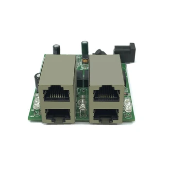 Brzi prekidač mini 4 port ethernet switch 10/100 Mbit /s mrežni prekidač rj45, hub, modul pcb za modul za integraciju sustava