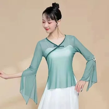 Расклешенный rukava Hanfu, odjeća za nastupe na pozornici, ženski plesni kostim, odjeća za bavljenje plesom, ženska odjeća za kineski ples