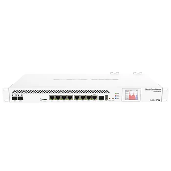 Mikrotik CCR1036-8G-2S + router za ugradnju u rack 1U, 8x gigabit Ethernet, 2xSFP + stanica, LCD zaslon, procesor 36 jezgri x 1,2 Ghz, 8 GB ram-a, dvostruko napajanje