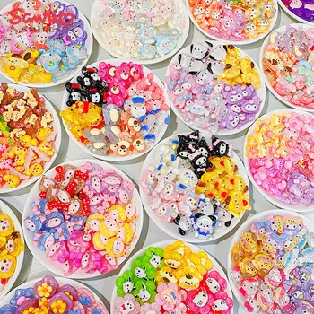 10 kom. slučajnih pribor Kawaii DIY Sanrio Hello Kittys Anime, slatka torbica za telefon, kutija za pohranu, ukrase, poklone, igračke za djevojčice
