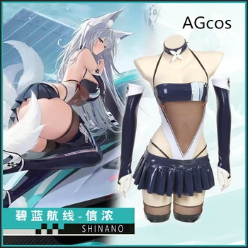 AGCOS Azur Lane Shinano Fox trkaće odijelo Cosplay odijelo Žensko seksi haljina Igre cosplay