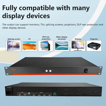 1In 9Out Kontroler видеостены Ultra HD 3x3 Procesor Podržava DP 5760x3240 30 Hz Ulaza HDMI-kompatibilnu 4K Ulazni blok