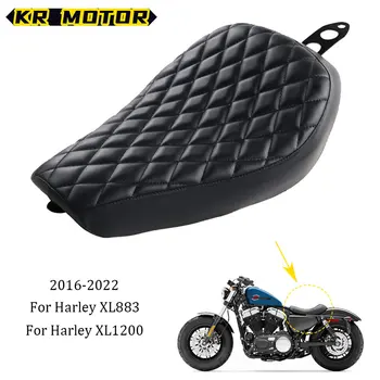 Pribor za motocikle, crna kožna jastuk za prednje sjedalo vozača za Harley Sportster XL 1200 883 48 72 četrdeset osam 2016-2020