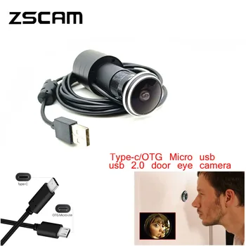 720 P/1080 P Vrata Okance Nadzor Širokokutni Objektiv Type-C/OTG Micro USB Port Okance Skladište 1,78 mm Mini Rupu Sigurnosnih Kamera