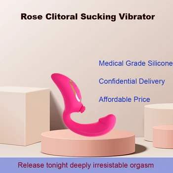 Vibrator za šamare klitorisa, pametan vibrator sa konstantnom temperaturom, многочастотной vibracijom i пощечинами u obliku ruže