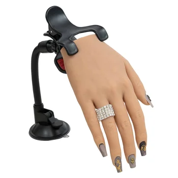 Silikonska poligon ruka za nokte, lutka u prirodnoj veličini, ženski model, zaslon s kopčom