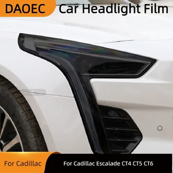 Za Cadillac Escalade CT4 CT5 CT6 Zaštitna Folija Za Auto Farova Дымчатая Crna Prozirna Naljepnica Od TPU Prednje Svjetlo Pribor