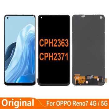 AMOLED Original Za OPPO Reno7 4G 5G CPH2371 CPH2363 LCD Zaslon Osjetljiv na Dodir Digitalizator Sklop rezervni Dijelovi