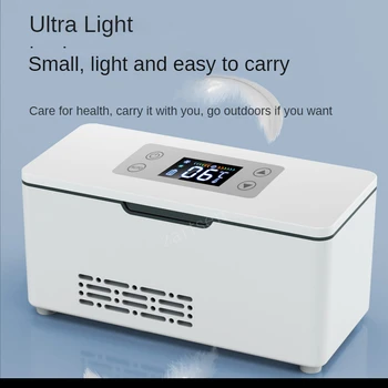 Inzulin, mali frižider, prijenosni kutija za lijekove, baterija velikog kapaciteta, USB, auto osnovna kutija za tablete, охлаждаемый inkubator za tablete