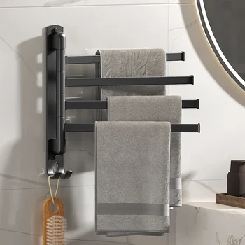 Bez bušenja vješalica za ručnike u kupaonici Okretni crnci kutne police Zidni stalak za prtljagu duša kuhinjski pukovnije od nehrđajućeg čelika Kaput