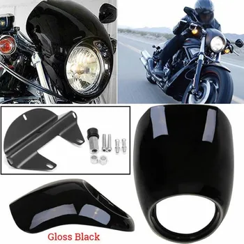 Sjajna Crna prednja svjetla Plastični Prednji Vizir Izglađivanje Cool Maska Okvir Za moto 883 XL1200 Dyna Sportster FX Auto