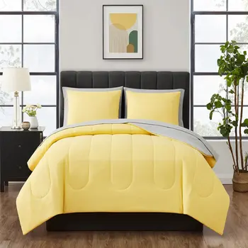 Žuta krevet u džaku od 7 predmeta, komplet deke s plahtama,