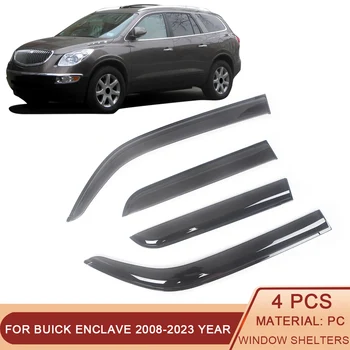 Za Buick Enclave 2008-2023 Auto Stranu Stakla Vjetar Deflectors Viziri Crna Zaštita Od Kiše Vrata Vizir Za Ventilaciju Zavjese Tamna Aparat Za Vizir