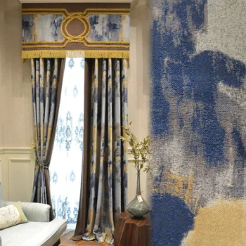 Nova europska жаккардовая tkanina od šanil Moderne zavjese za dnevni boravak, blagovaonom, spavaće sobe guste zavjese