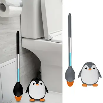 Četka za čišćenje Wc Penguin, Zidni Zakrivljena Glava Četke Sa Silikonskim Vlaknima, Za Čišćenje Sudopere, Kade, Pribor Za Kupaonice