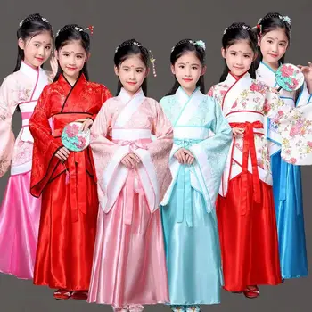 Древнекитайский odijelo, dječja haljina sedam vile Ханфу, odjeća za folklorni plesovi, tradicionalni kineski haljina za djevojčice