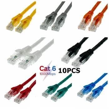 10 kom. Kratkom CAT6 kabel RJ45 CAT 6 CAT6e cat5a UTP Ethernet Mrežni Usmjerivač Modem Kabel od čovjeka do čovjeka RJ45 LAN Patch kabel Kabel 15 cm 30 cm
