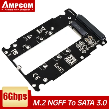 Kartica adaptera za proširenje AMPCOM M. 2 NGFF na 3.0, SATA B-M Key M. 2 SSD-2.5 SATA 6 Gb/s Adapter (ne Podržava NVME SSD)