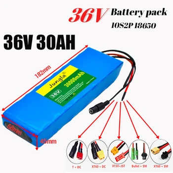 Batterie avec Chargeur pour Vélo Skuter Moto Capacité 42V 500W 10S2P 36V 30Ah 18650 Li-ion