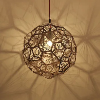 Luster, spavaća soba, dnevni boravak, bar, skandinavski metalni geometrijski višeznačan cijele loptu, lampe i svjetiljke od nehrđajućeg čelika