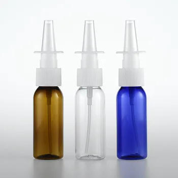 50шт 30 ml prazan mini plastični sprej za nos Bijela crna, prozirna boca za višekratnu upotrebu PAT-bočice za parfem Mlazni pumpa Plastična ambalaža