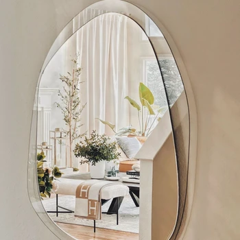 Valovita ukrasna ogledala za kupatilo, veliki skandinavski винтажное zidnih ogledala, ukras za tuš, kućni ukrasi za RoomBZ