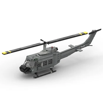 Ovlašteni MOC-74181 Bell UH-1 Mohawk - HUEY Model Vojna Tema Gradivni Blokovi Igračke Skup (882 kom.)