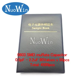 0603 Japan muRata SMD Knjiga uzoraka kondenzatora Ponekog Kit 90valuesx50pcs = 4500pcs (od 0,5 pf do 2,2 μf)