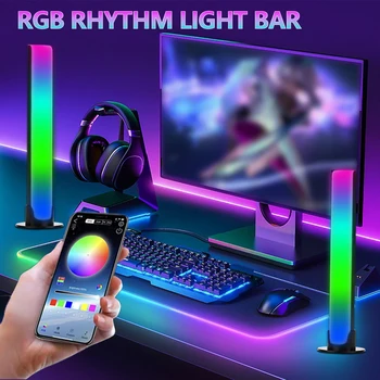 Upravljanje zvukom RGB Svjetla podizanje Upravljanje programom Glazbeni ritam Svjetlo Šarene ambijent noćno svjetlo za gaming računala Dekor radne površine