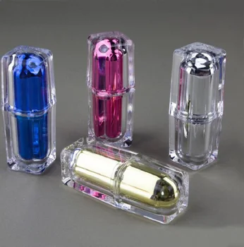 15 ml Pink/zlatni / plava /srebrna crystal kvadratnog oblika Pumpa Losion /emulzija / serum /Tonski krema Plastična ambalaža Plastična boca