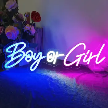 Neonska reklama za dječaka ili djevojčicu, poklon led svjetiljku od prozirnog akrila, vjenčanje, rođendan, trgovina, bar, trgovina odjeće, zidne lampe za ukras