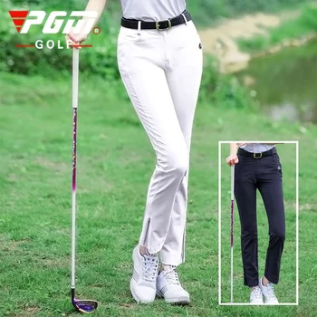 Ženske hlače za golf PGM, ljetne ženske tanke elastične prozračna duge hlače, sportska odjeća, sportska odijelo, odjeća bijela KUZ072