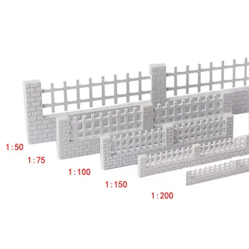 10 kom./lot Novi arhitektonski razmjera model Mini DIY zgrada vanjski ABS-plastični Materijal Moderan stil vrtna ograda