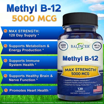 Balincer Methyl B-12 Pomaže Pojačati korist Prirodne energije za rad mozga i srca, podržava zdravlje kardiovaskularnog sustava i kože