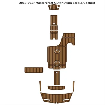 2013-2017 Tepih za kokpita Mastercraft X Swim Star Step mat za brod od пеноматериала EVA od tikovine