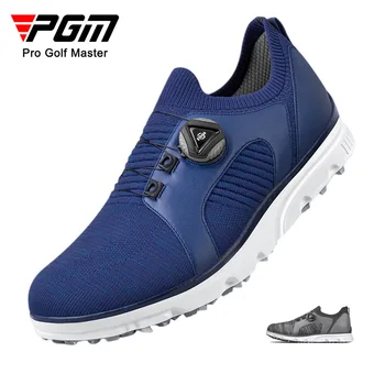 PGM / Nove cipele za golf, Lagani i prozračni Muške sportske cipele za golf na шнурках, Gospodo Udobne tenisice od pruća mreže XZ203